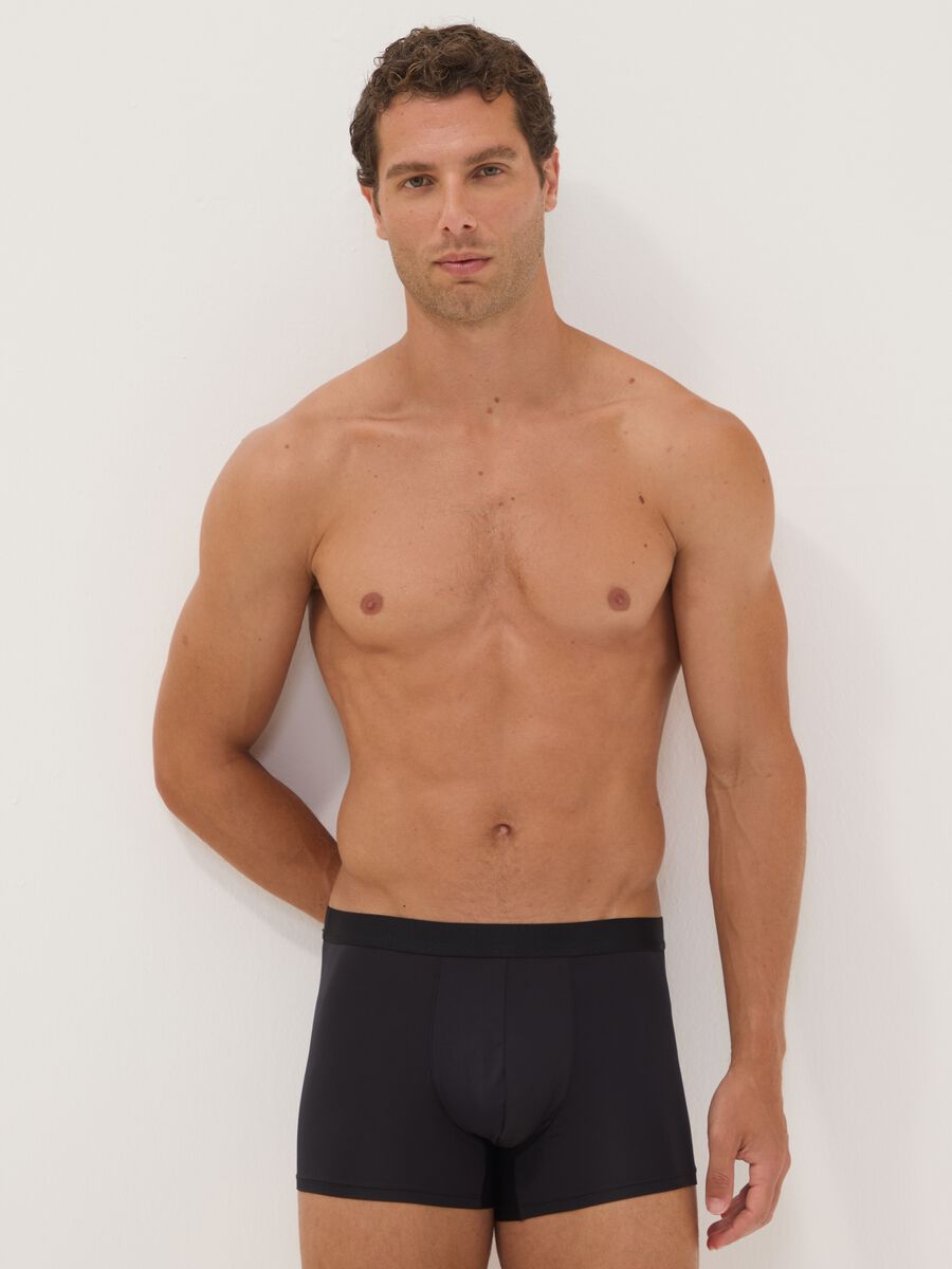 3er-Pack schwarze Boxer aus elastischer Mikrofaser_0