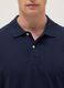 Long-sleeve blue polo shirt in pure cotton regular fit_3
