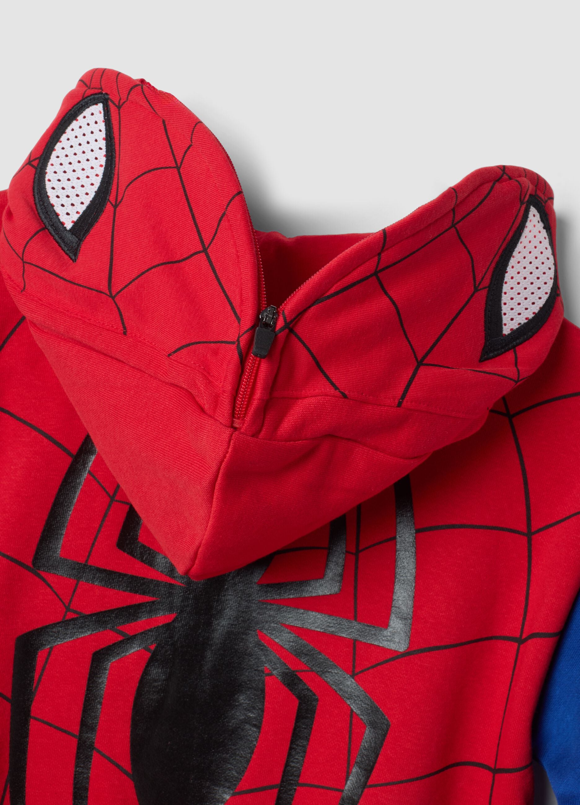 Felpa rossa con cappuccio in misto cotone a tema MARVEL Spider-Man