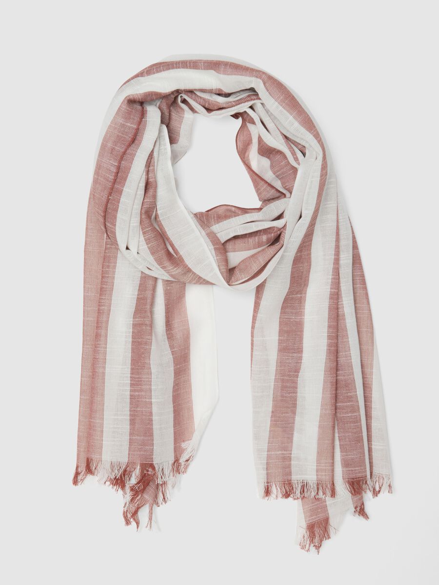 Pure cotton multicolour striped scarf_0