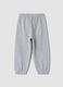 Grey jogger trousers in pure organic cotton_1