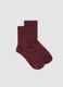 Rote Stretch-Socken mit Lurexgarn_0