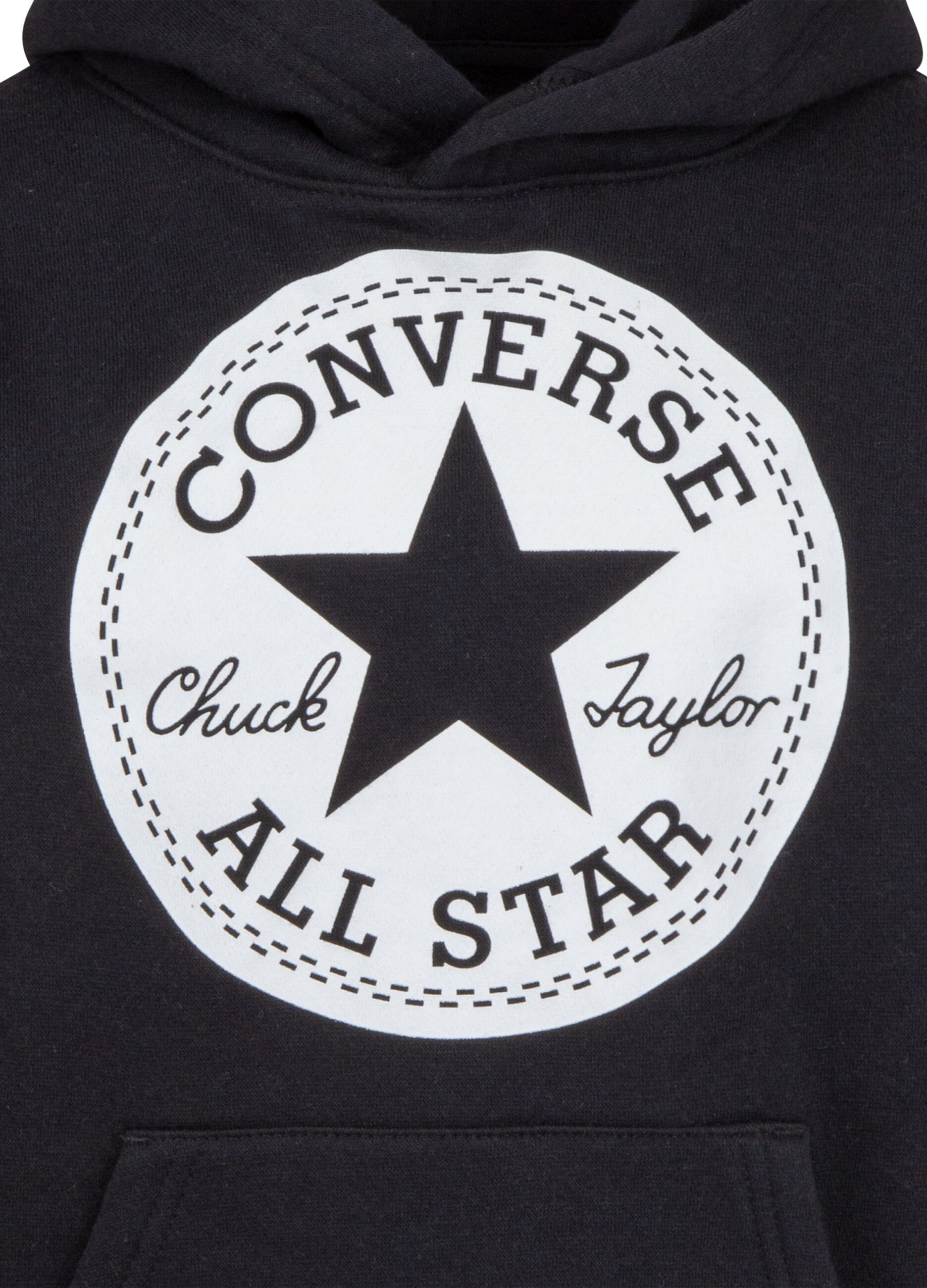Sudadera corta Converse con capucha y estampado Chuck