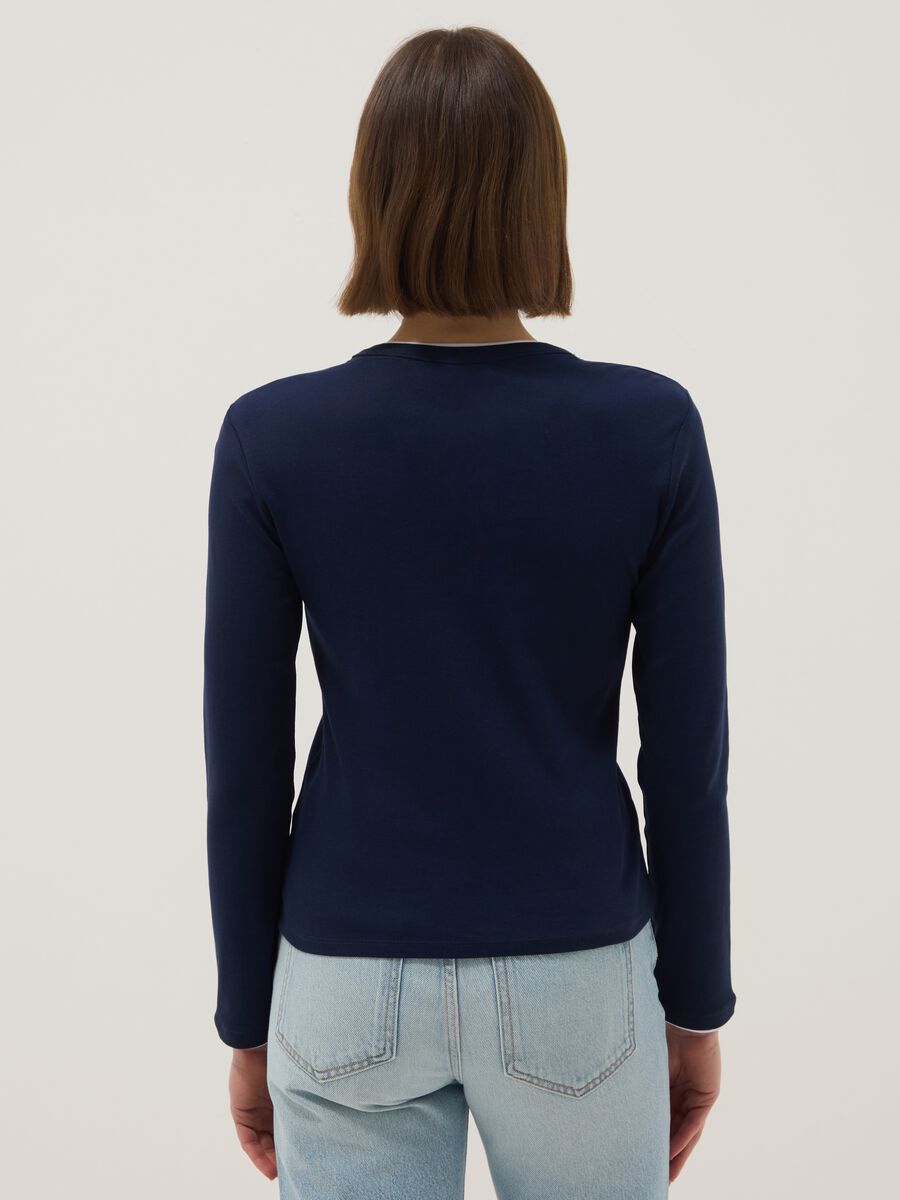 Pure Cotton Blue Long Sleeve Regular Fit Shirt_2