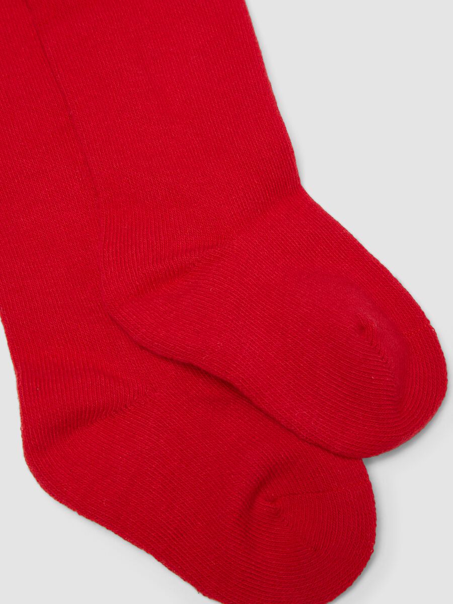 Red organic stretch-cotton tights_2