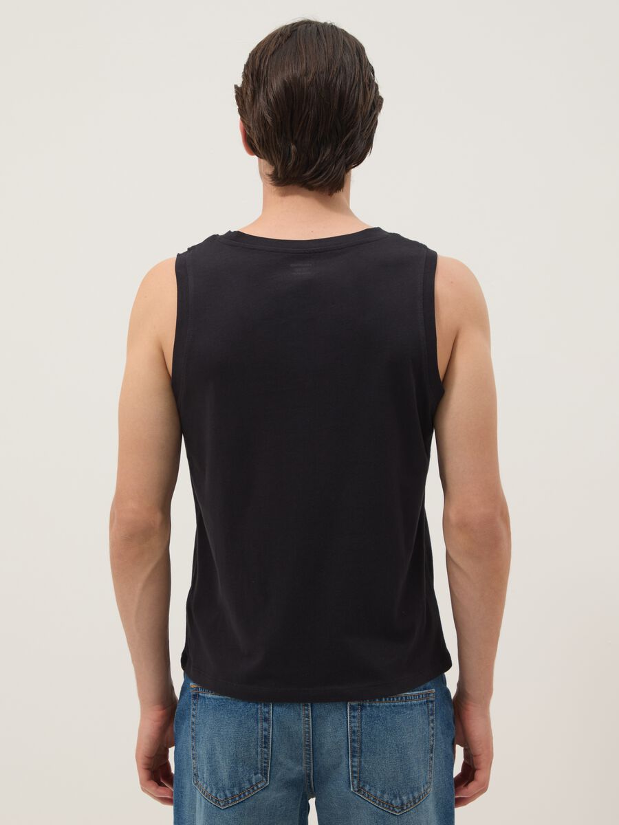 Black pure cotton vest_3