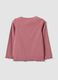 Pink slim-fit ribbed stretch-cotton T-shirt for baby girl_1