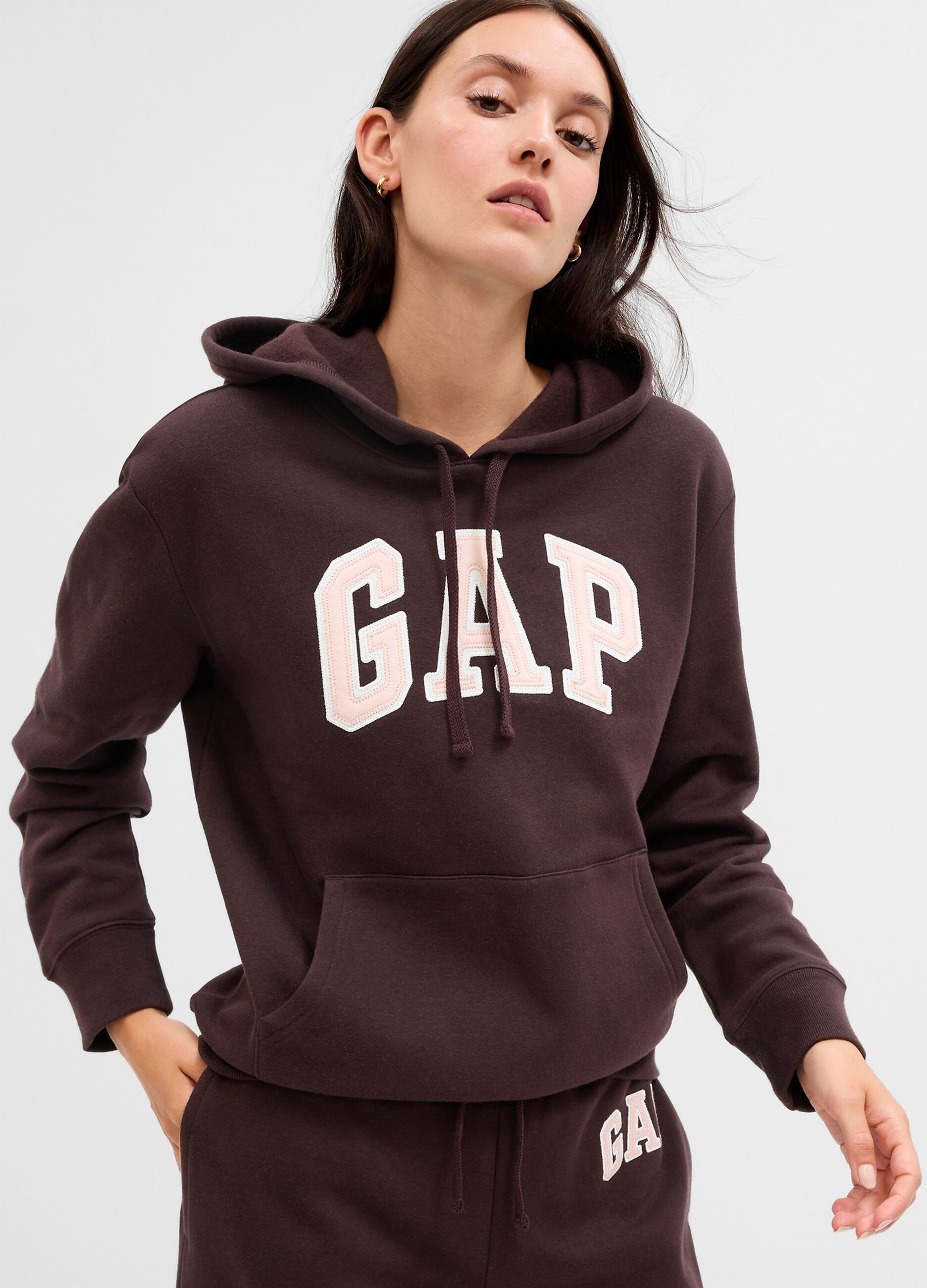 Sudadera Gap Mujer Con Logo Bordado Y Capucha