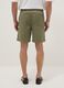 Green regular-fit pure cotton shorts_2
