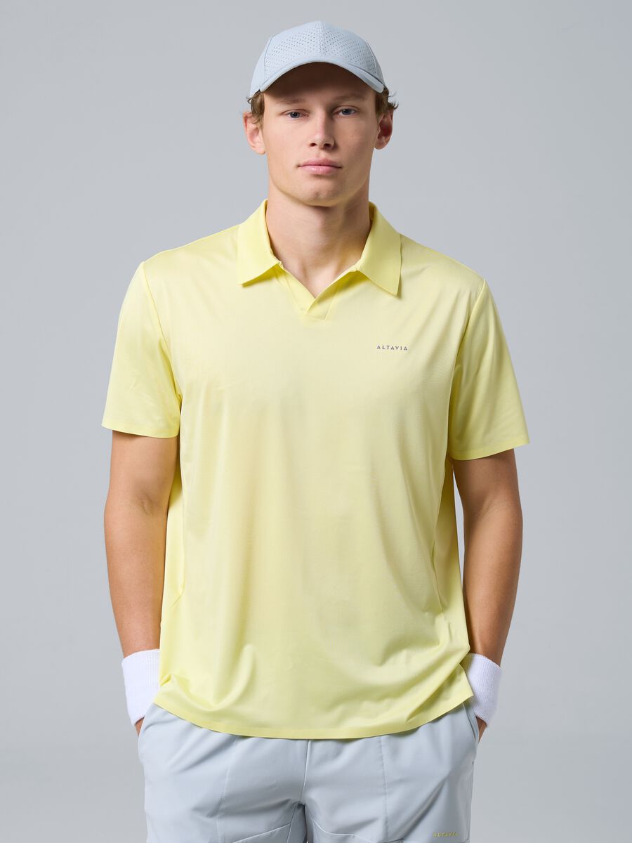 Gelbes ALTAVIA COURT Sport-Poloshirt aus Stretchmaterial_1