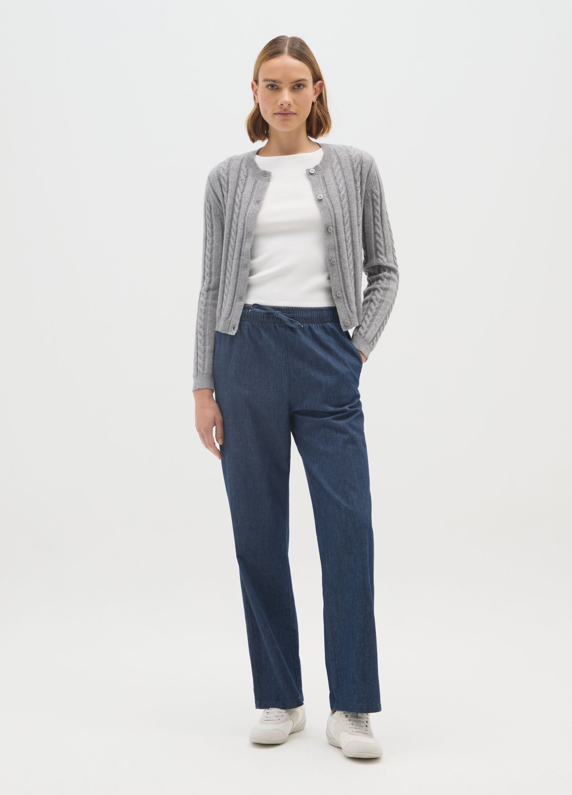 Grey Knitted Cardigan