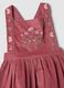 Rosa Kleid aus reiner Baumwolle mit geripptem, eckigem Ausschnitt, Regular Fit_2
