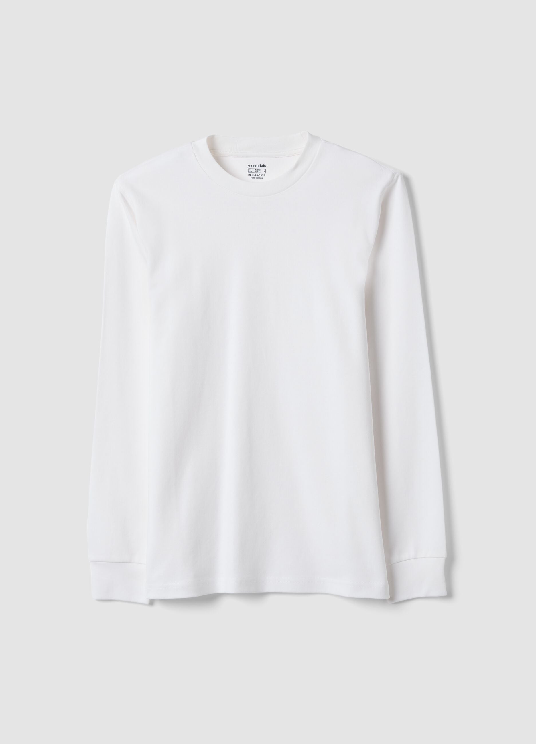 &Lambda;&epsilon;&upsilon;&kappa;ό T-shirt &alpha;&pi;ό 100% &beta;&alpha;&mu;&beta;ά&kappa;&iota; &mu;&epsilon; &sigma;&tau;&rho;&omicron;&gamma;&gamma;&upsilon;&lambda;ή &lambda;&alpha;&iota;&mu;ό&kappa;&omicron;&psi;&eta; &kappa;&alpha;&iota; &mu;&alpha;&kappa;&rho;&iota;ά &mu;&alpha;&nu;ί&kappa;&iota;&alpha;, &kappa;&alpha;&nu;&omicron;&nu;&iota;&kappa;ή &epsilon;&phi;&alpha;&rho;&mu;&omicron;&gamma;ή