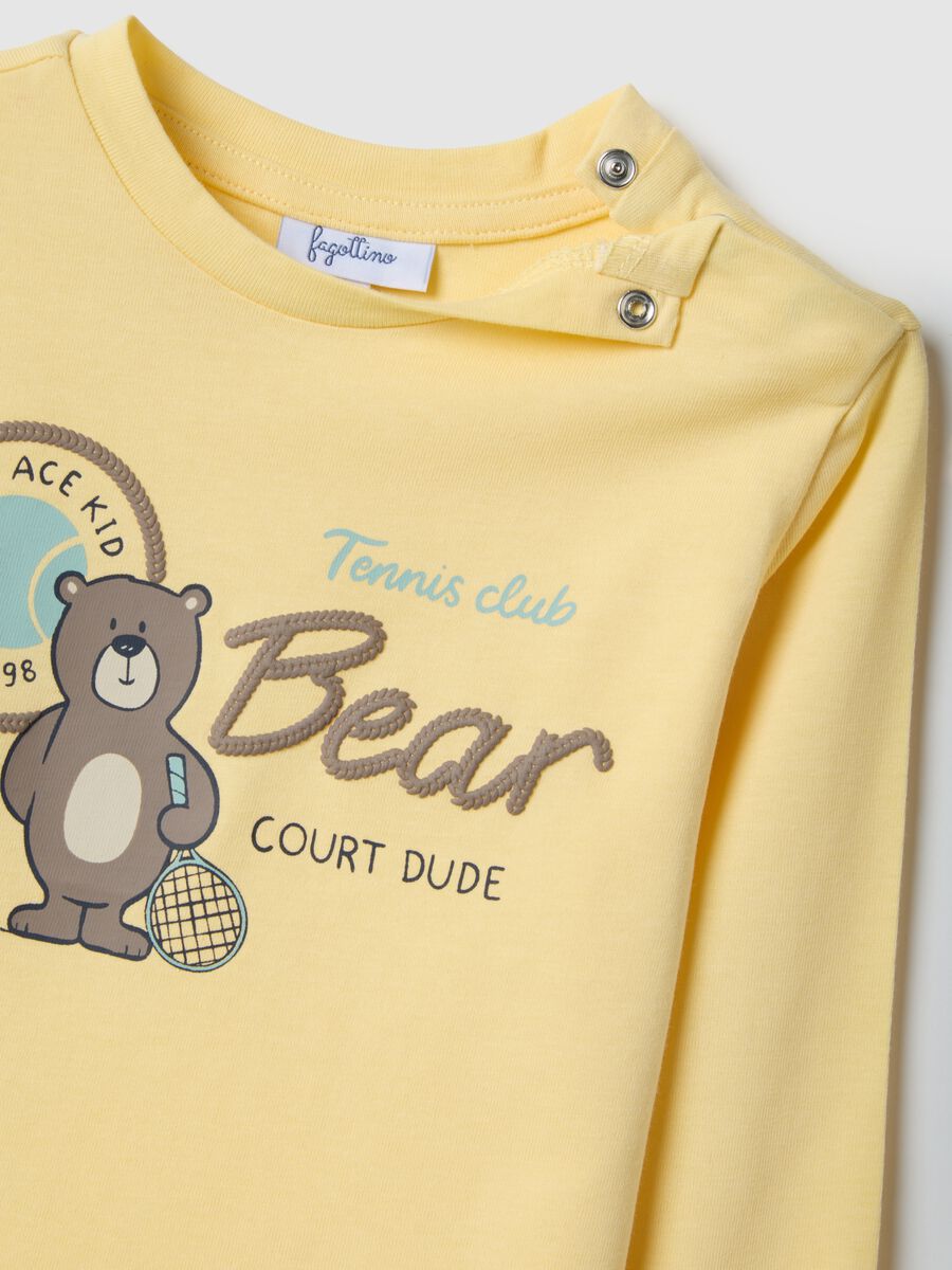 Yellow pure cotton regular fit t-shirt for boys_2