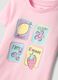 Girls' regular fit pink pure cotton T-shirt with fruit_3