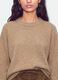 Beige stretch wool crew-neck jumper, oversized fit_2