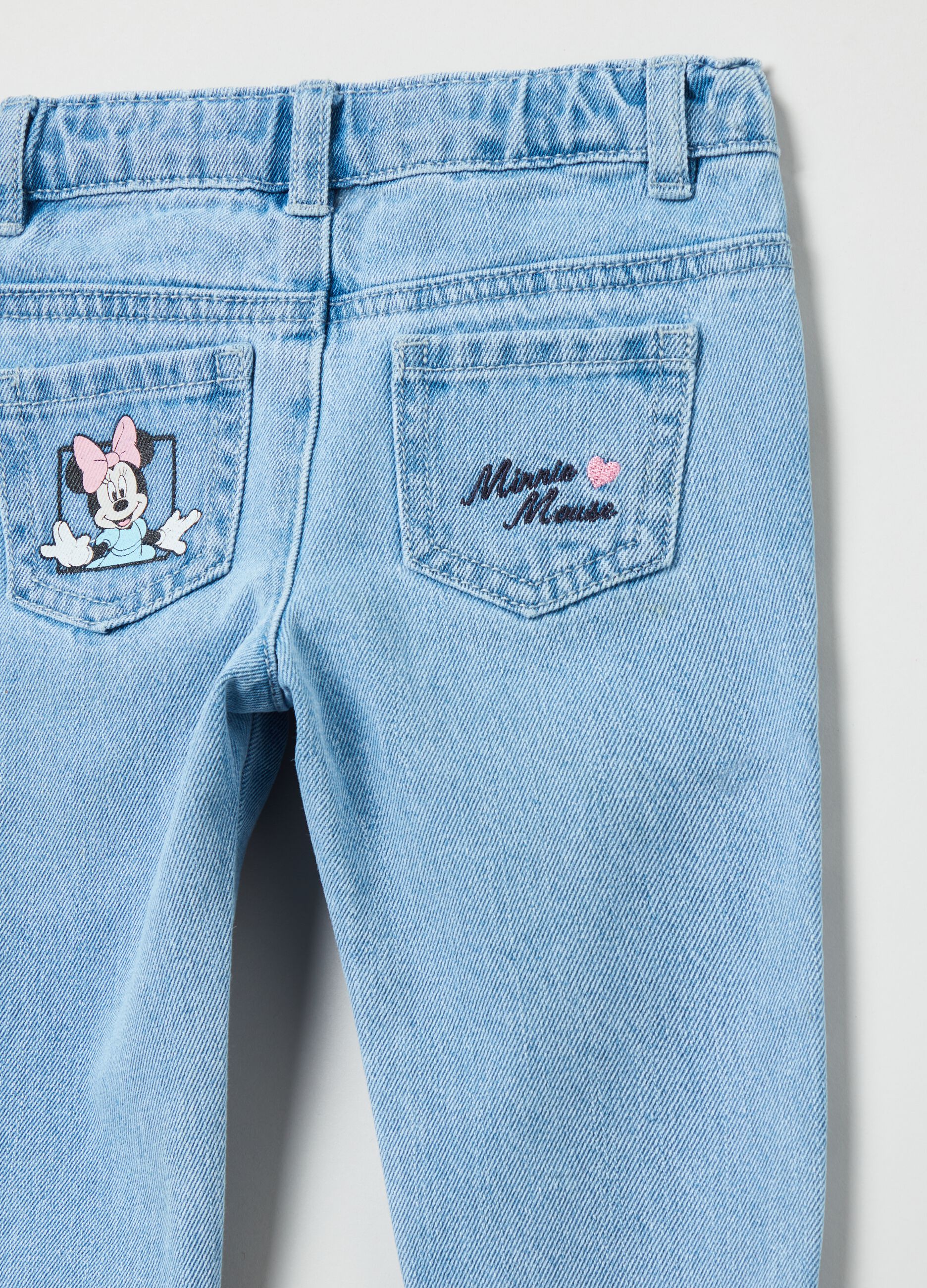 Five-pocket jeans with Minnie Mouse print_2