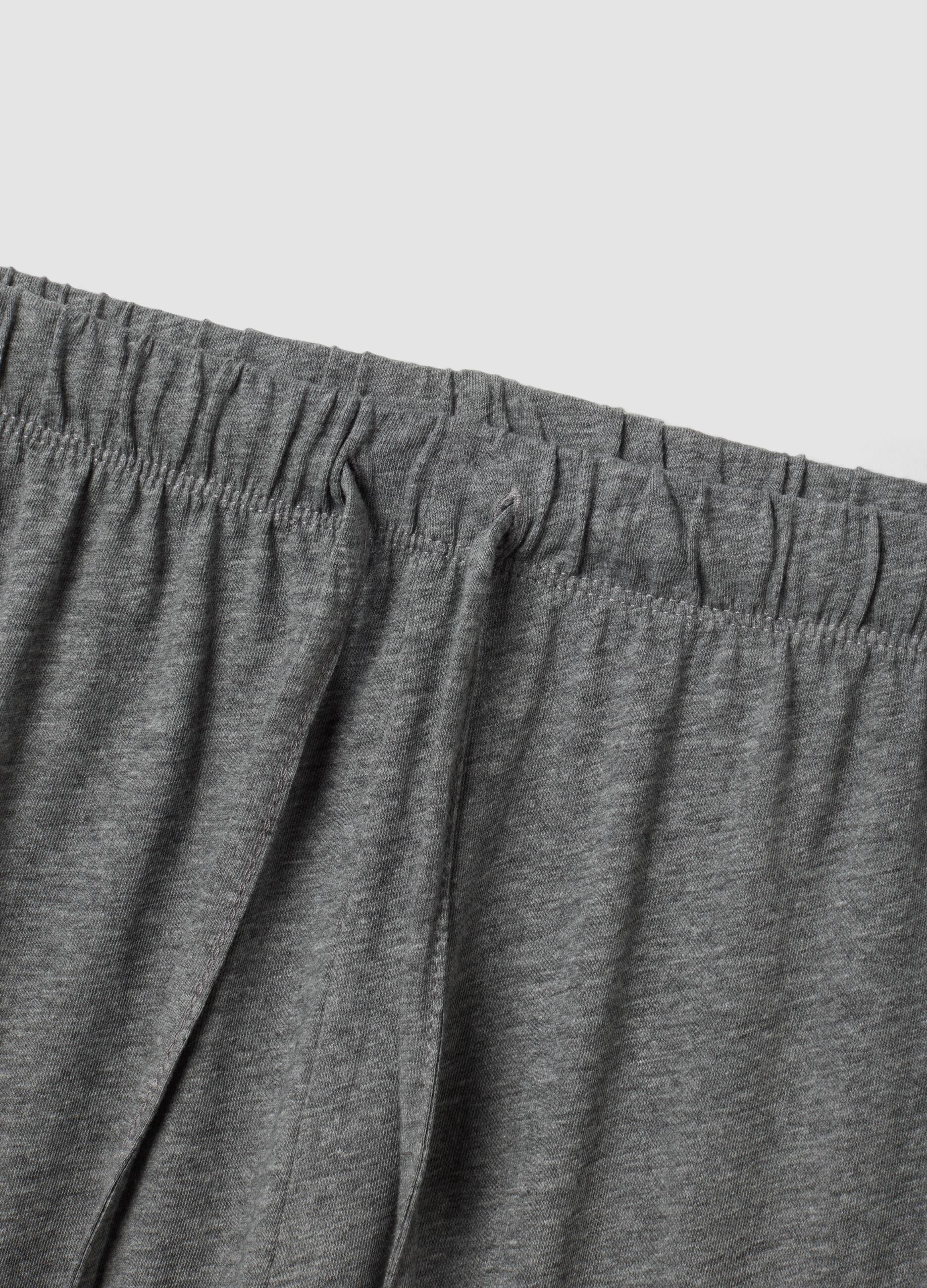 Grey cotton-viscose blend pyjama trousers