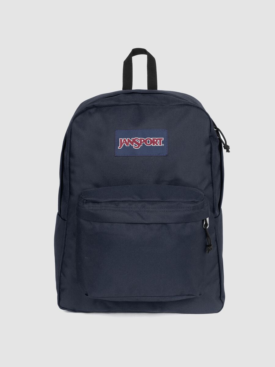 Zaino blu con tasca frontale_0