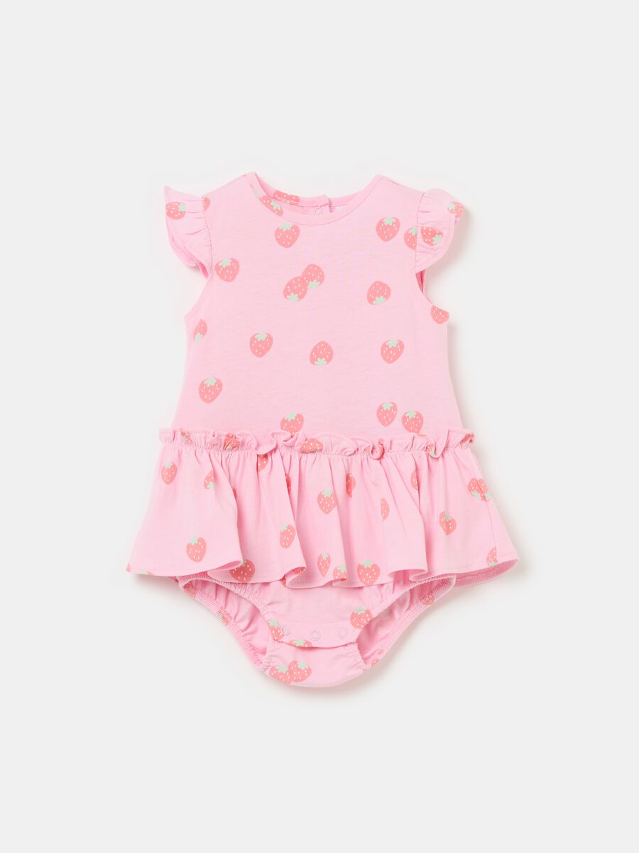 Organic cotton rompers with print_0
