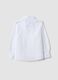Camicia oxford bianca in puro cotone con colletto classico per bambino_1