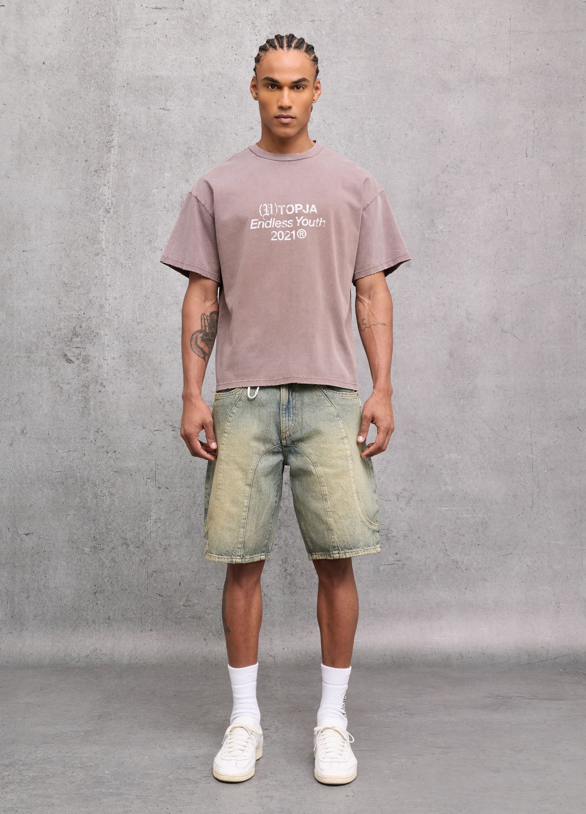 Sunfaded Oversized T-shirt &ndash; Mocha