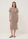 Brown striped stretch-cotton midi dress_0