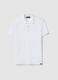 White regular fit pure cotton short sleeve polo_4