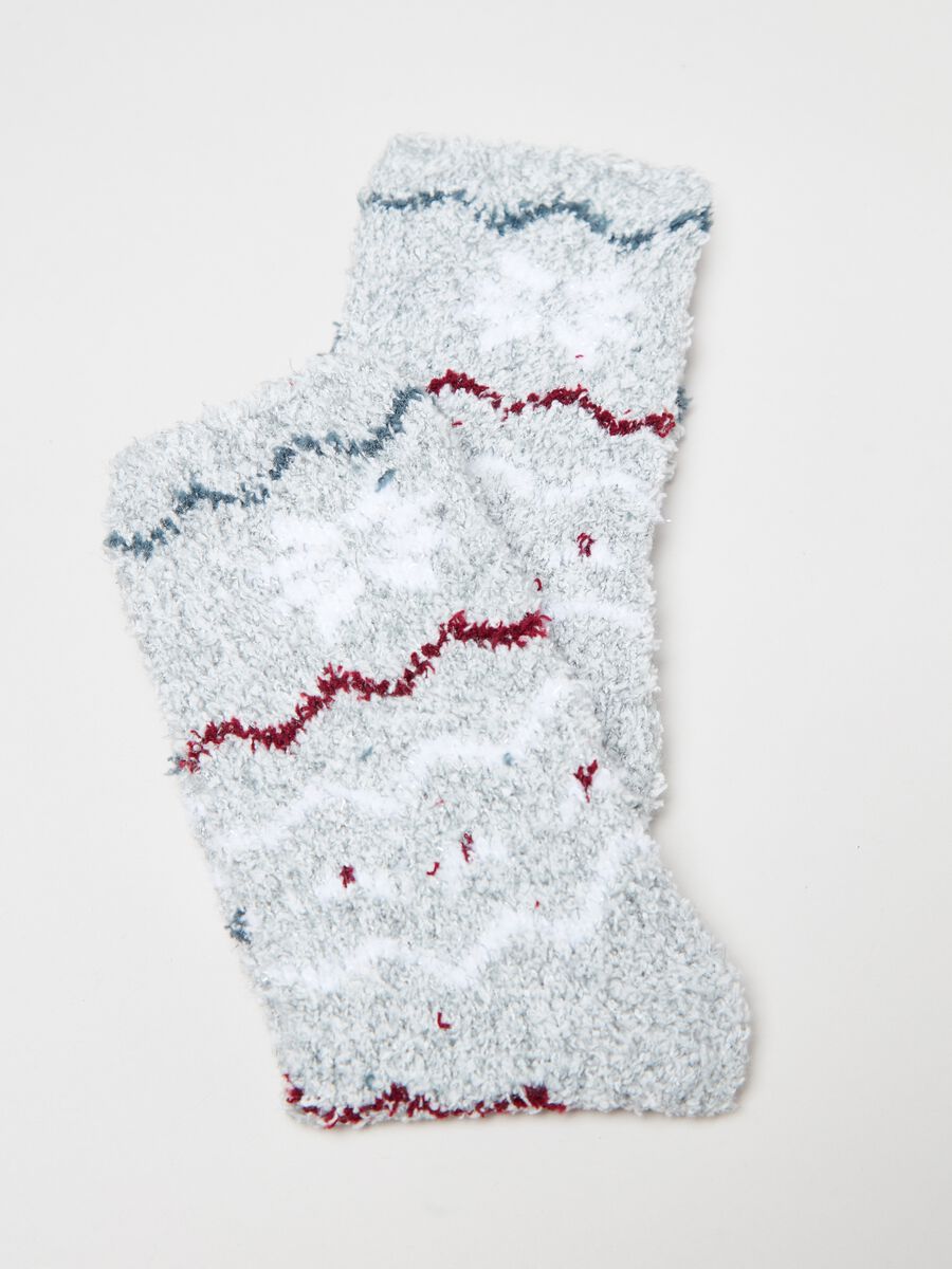 Short chenille socks with Norwegian pattern_2