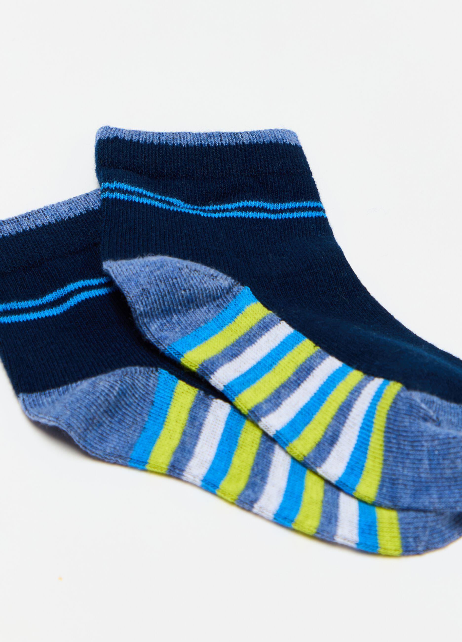 Seven-pair pack socks in organic cotton