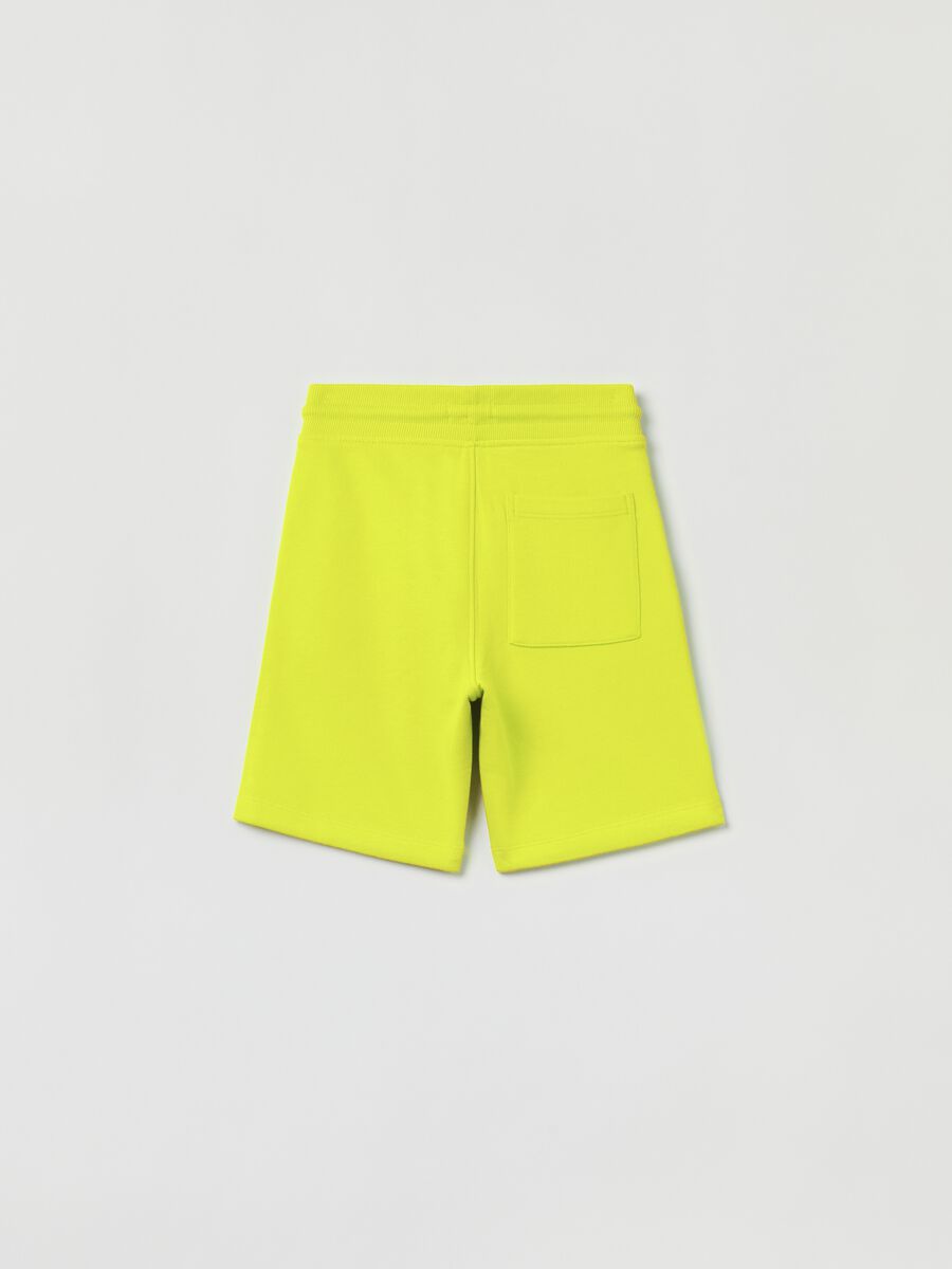Fitness shorts in cotton with drawstring_1