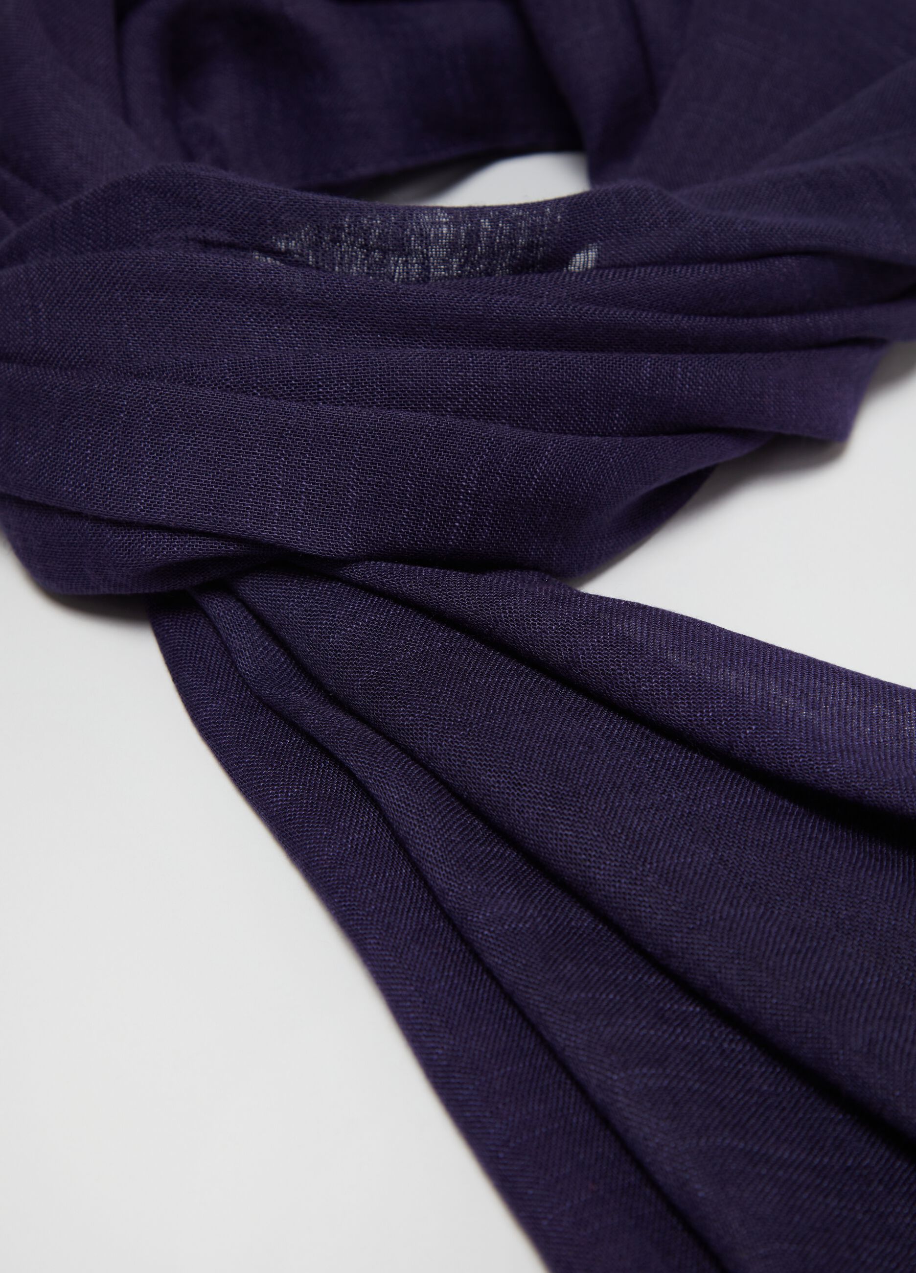 Linen and viscose scarf
