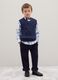 Children's blue trousers in stretch cotton and regular fit velvet_0