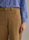 Straight Brown Stretch Cotton Chino Trousers_3