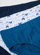 Multipack of five multicolour boys' cotton briefs_3