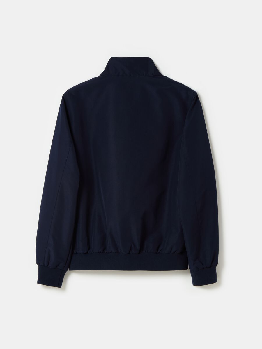 Full-zip bomber jacket with high neck and buttons_4