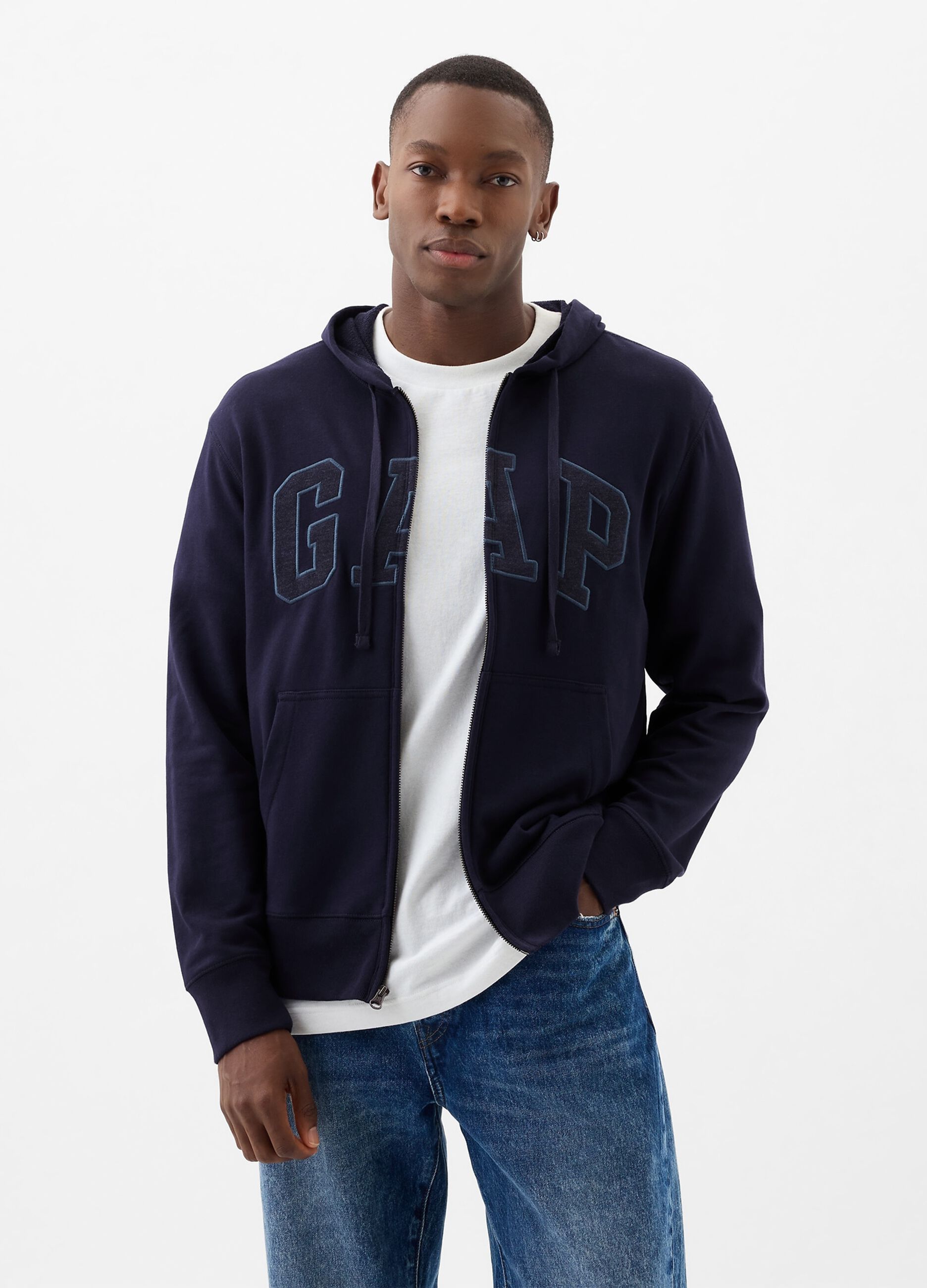 Hoodie with embroidered logo