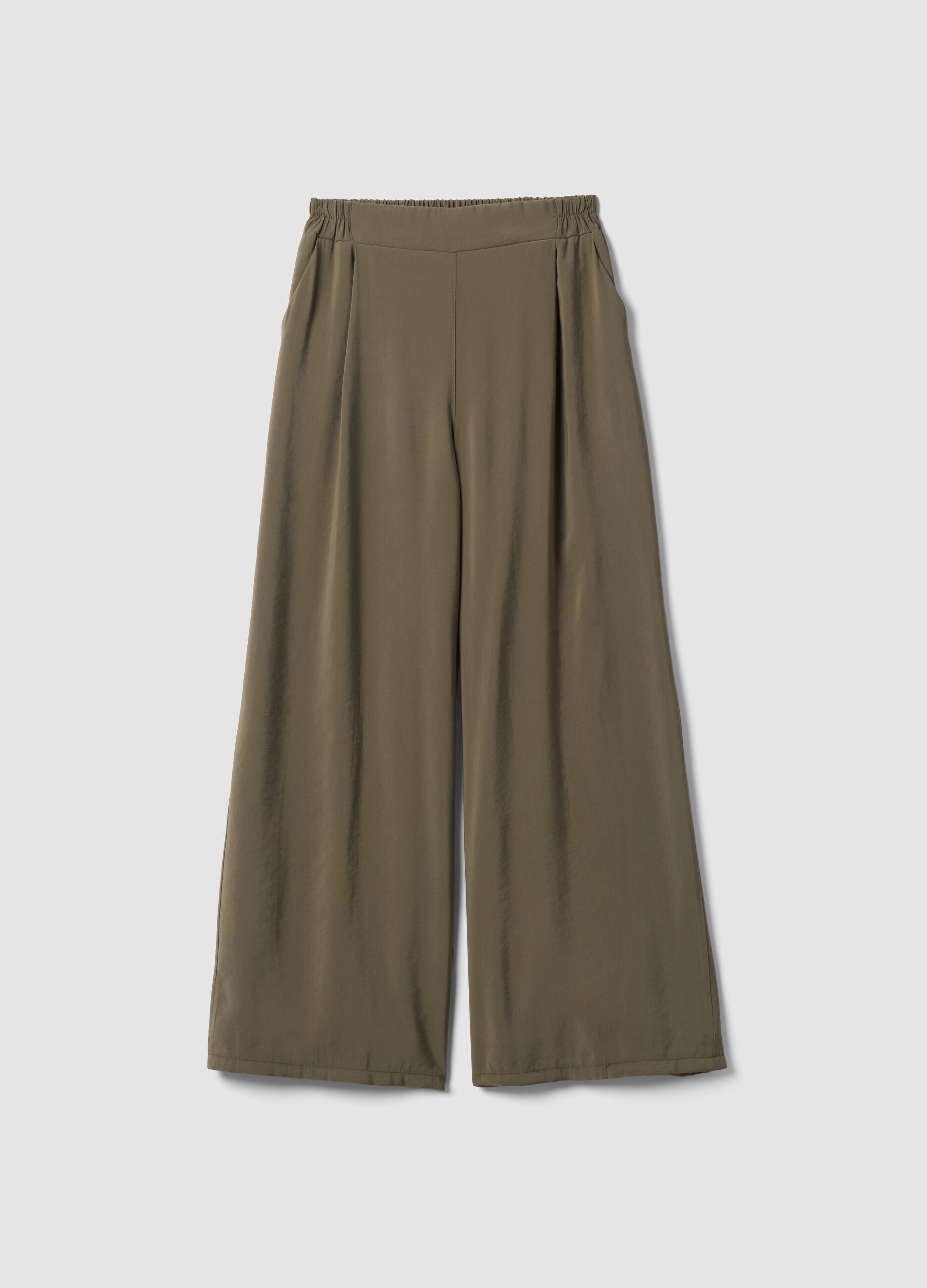 Zelene palazzo hlače od mje&scaron;avine viskoze