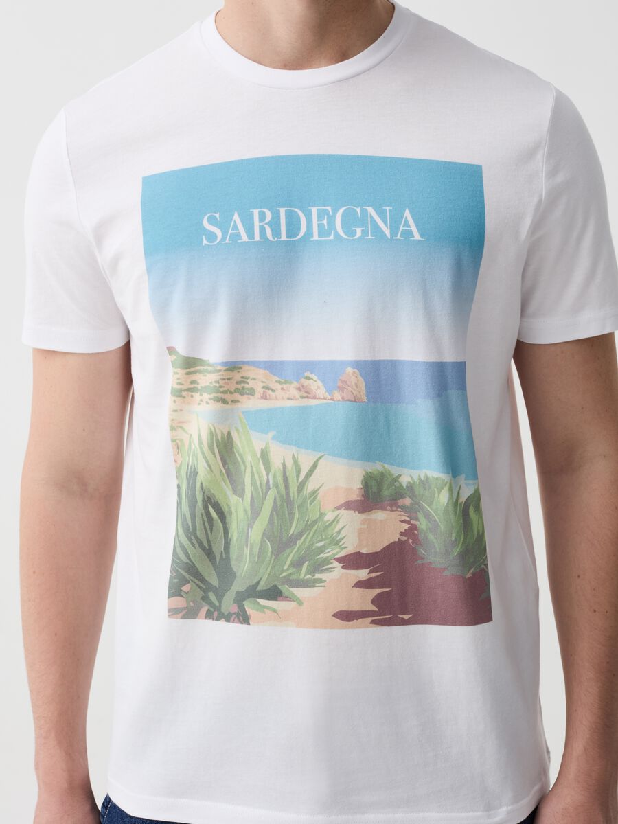 Camiseta de algodón con estampado Sardegna_1