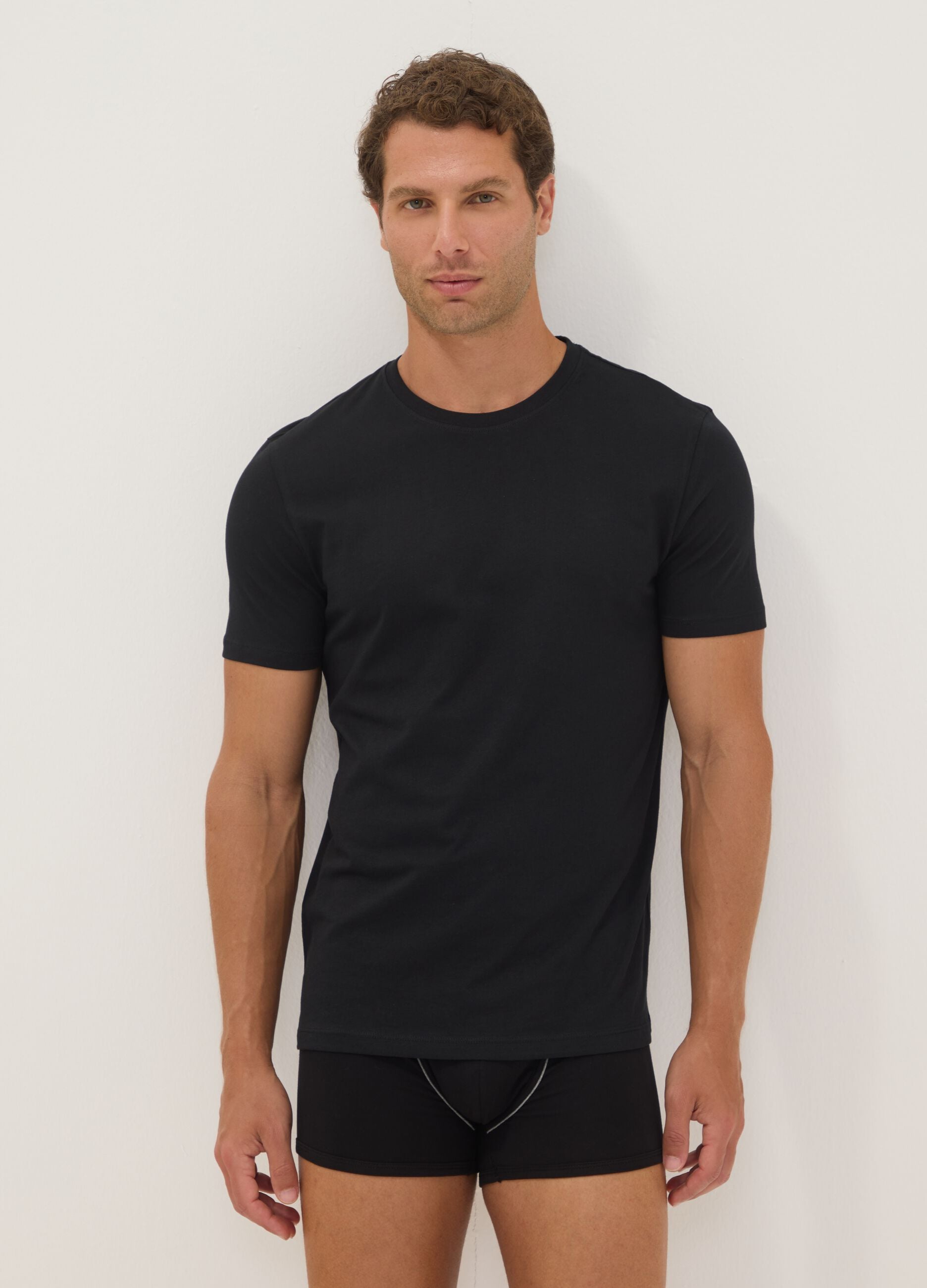 3-pack of black organic cotton short-sleeve T-shirts