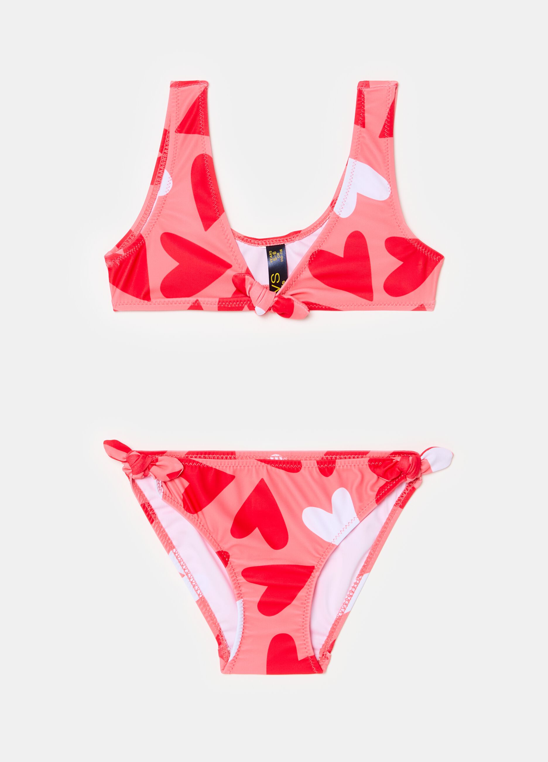 Bikini with hearts print