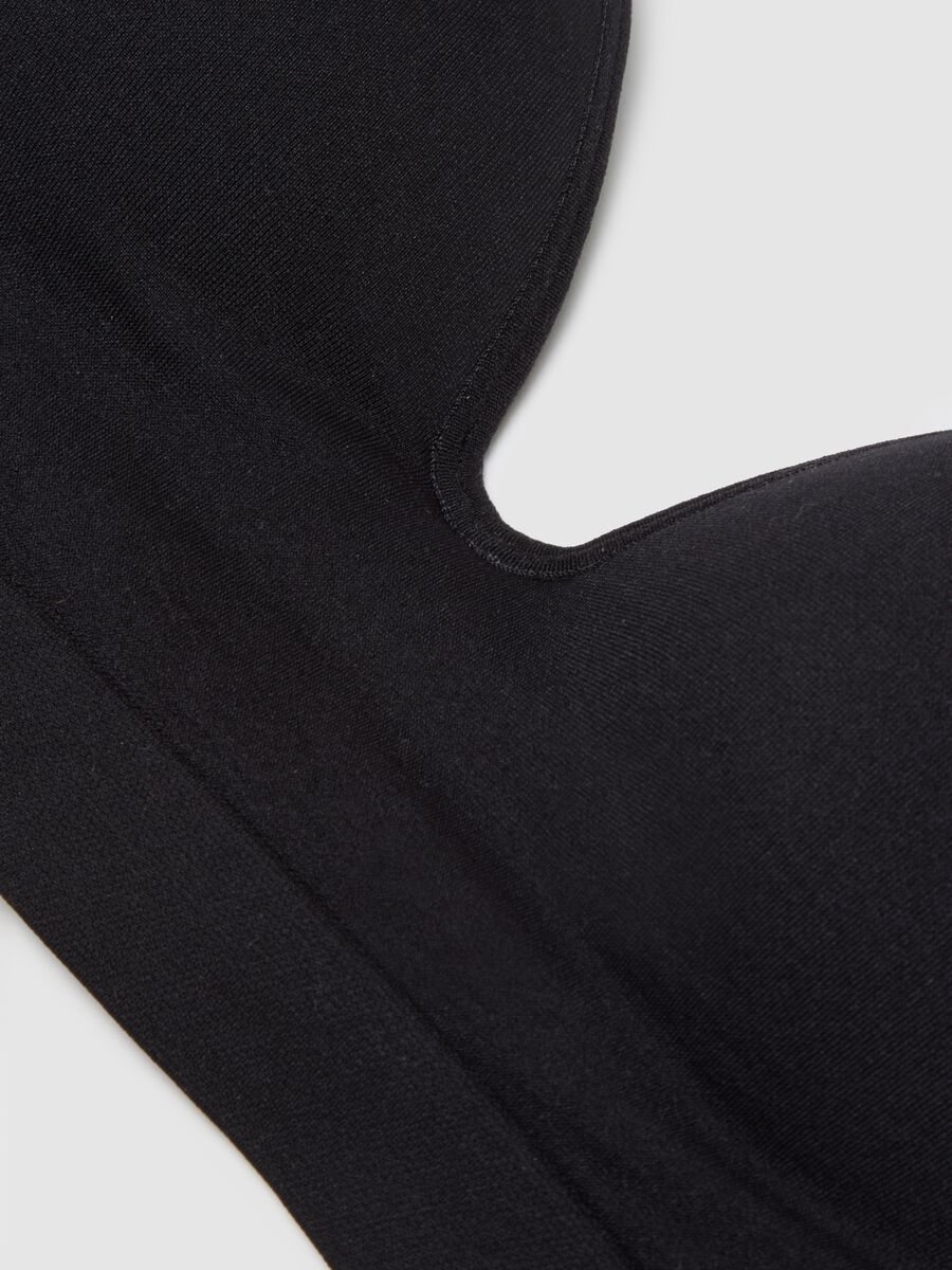 Stretch black microfibre bralette_5