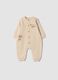 Sand romper in pure organic cotton with buttons and Chip & Dale embroidery_0