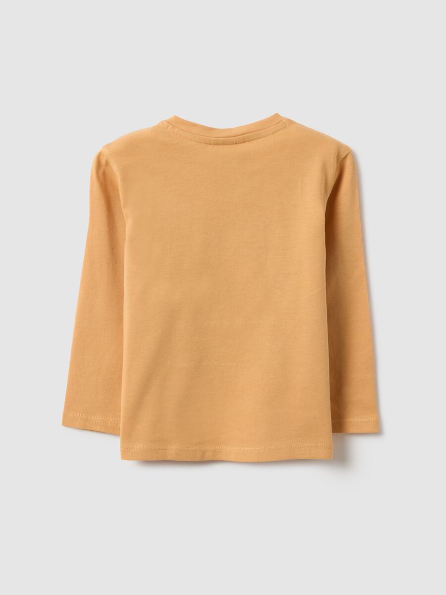 Orange pure cotton toddler t-shirt regular fit with print_1