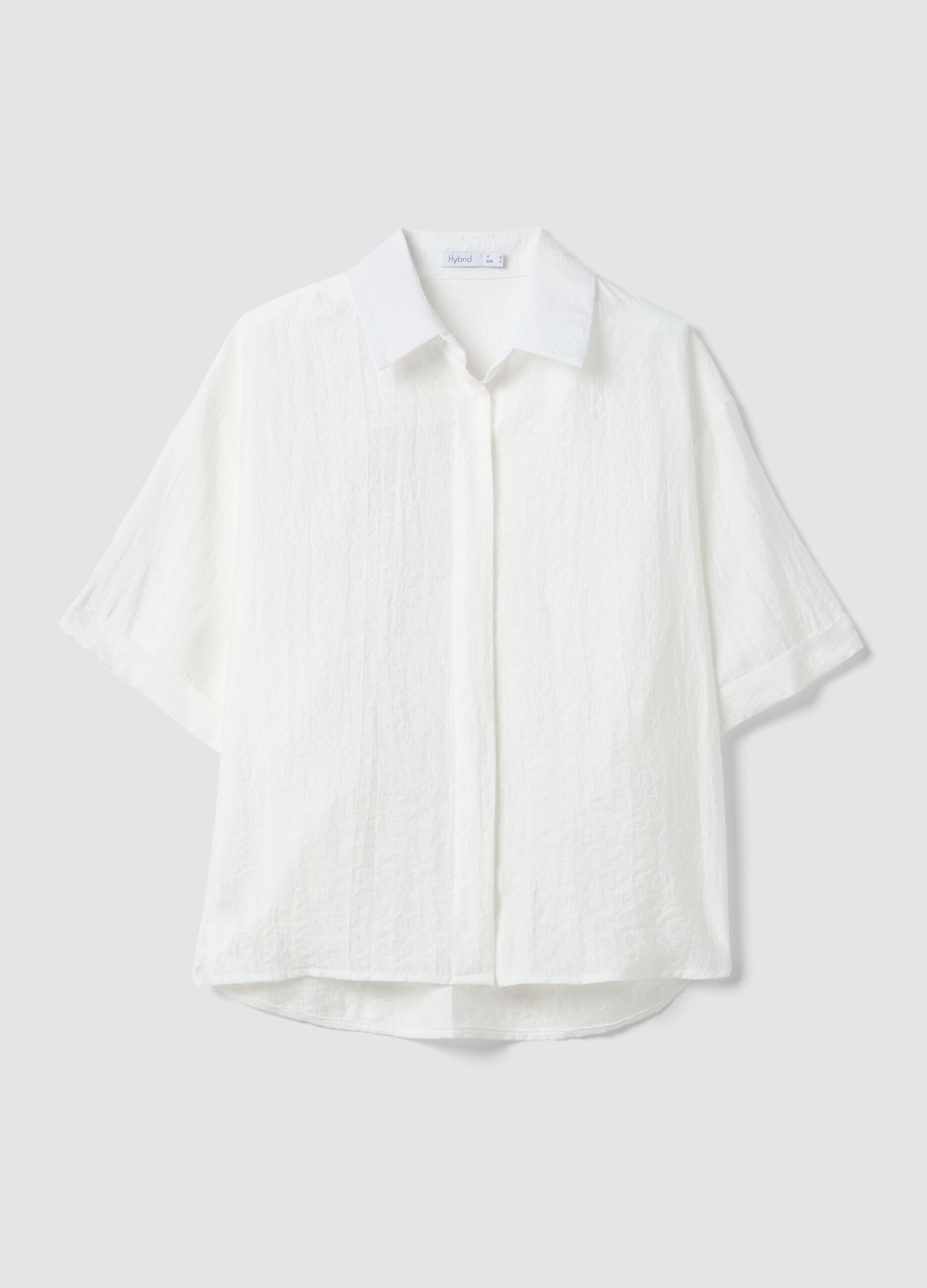 White viscose-blend shirt