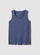 Blue pure cotton vest top_4