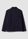 Shacket blu navy imbottita in puro cotone regular fit con colletto a contrasto_1