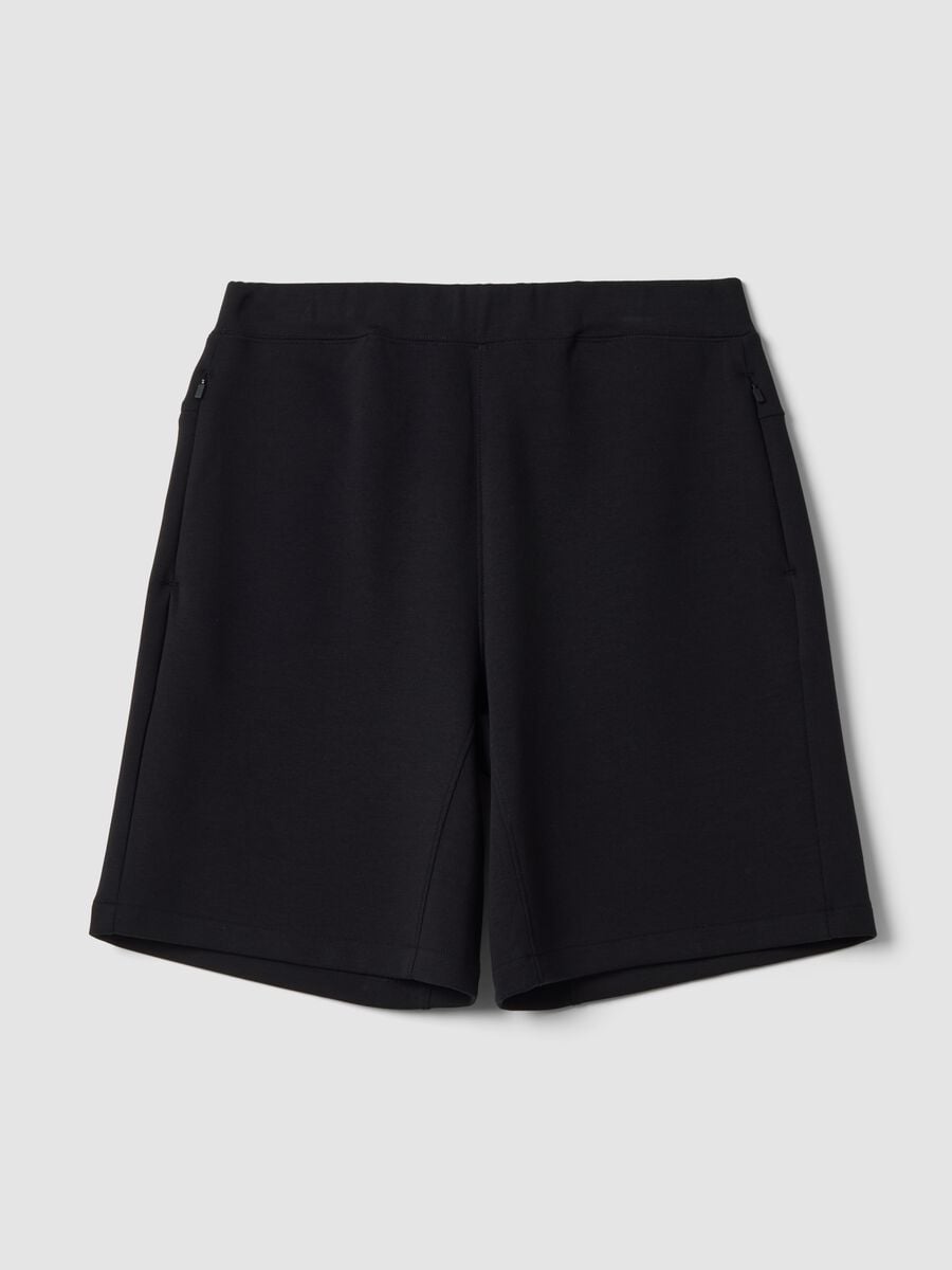 Breathable black 2-way stretch shorts_4