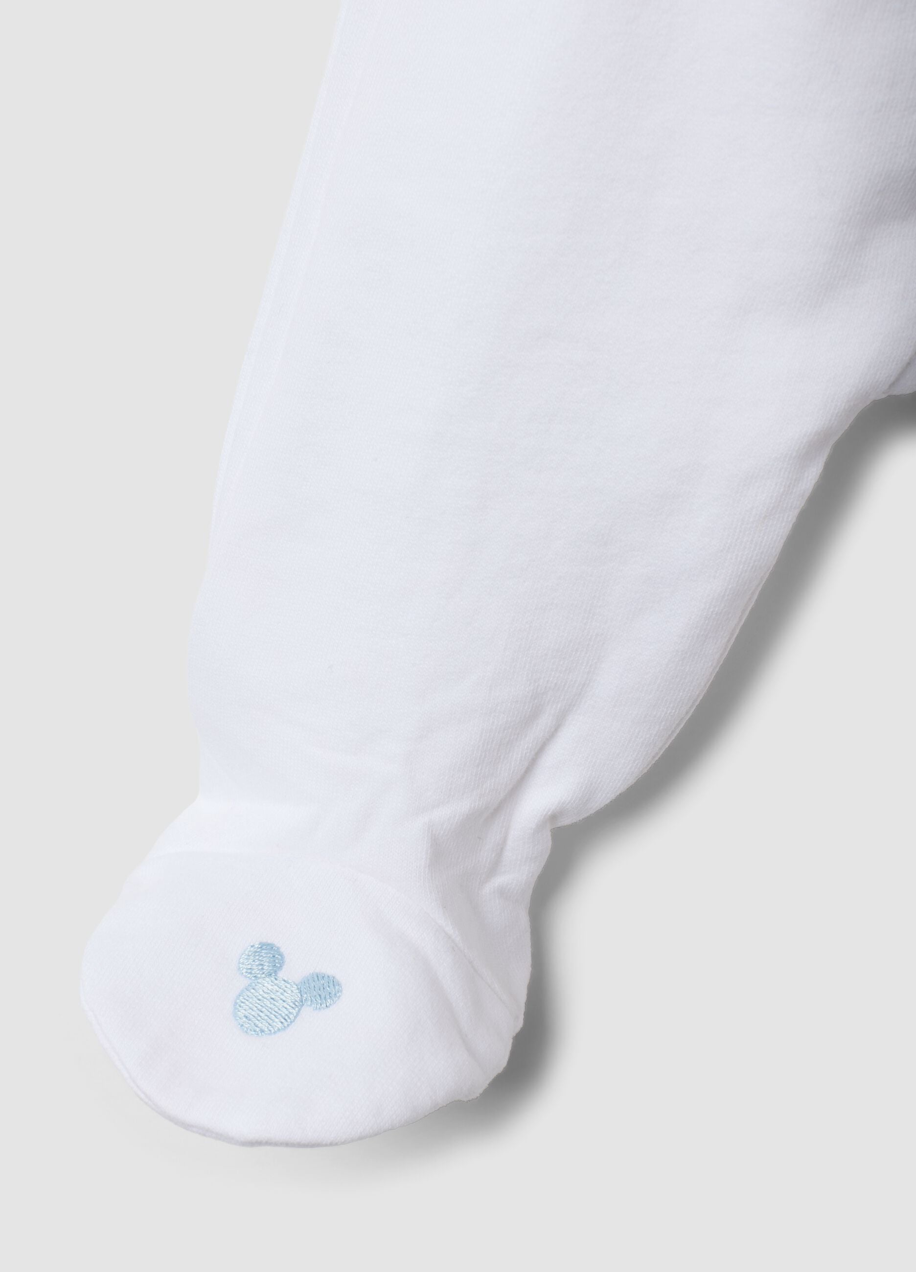 White hooded sleepsuit in pure organic cotton