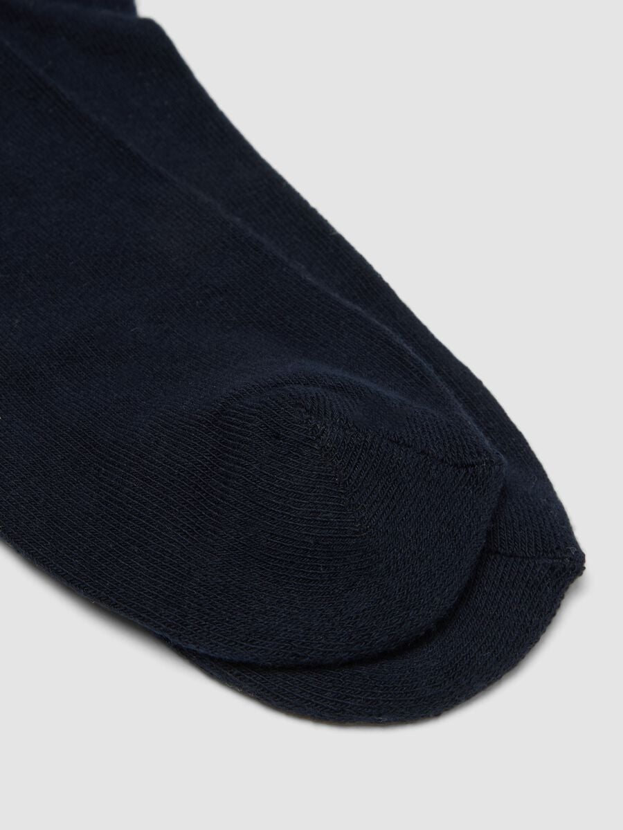 3er-Pack blaue Sportsocken in Kn&ouml;chelh&ouml;he aus Bio-Baumwolle_2